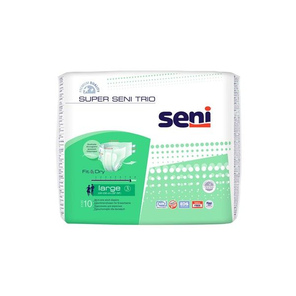 Подгузники Super trio Seni/Сени 100-150cм 10шт р.L (3)