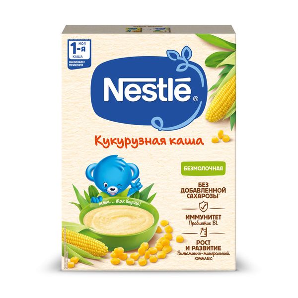 Каша сухая безмолочная Кукурузная бифидобактериями  Nestle 200г ООО Нестле Россия 1115625 - фото 1