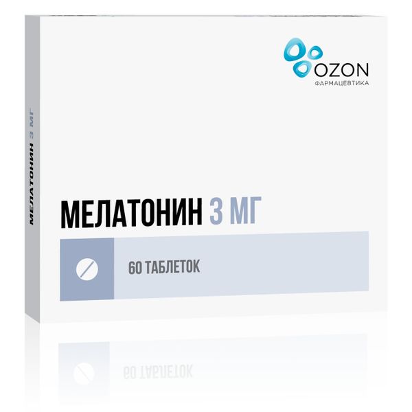 Мелатонин таблетки п/о плен. 3мг 60шт мелатонин таблетки п о плен 3мг 60шт