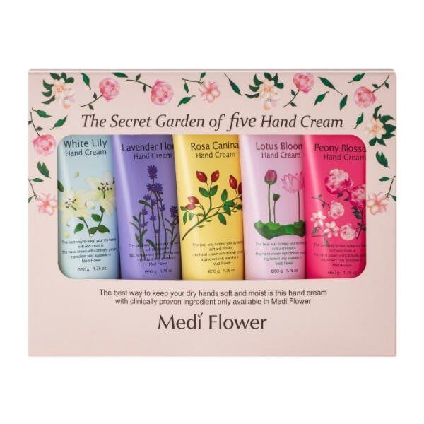 Подарочный набор кремов для рук Цветочный сад Medi Flower 5х50г