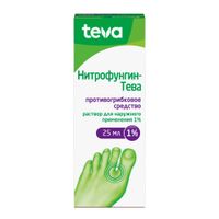 Нитрофунгин-Тева раствор для наружного применения 1% 25мл