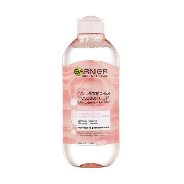 Вода розовая мицеллярная Очищение+Сияние Garnier/Гарнье 400мл