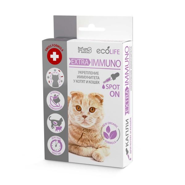 Арома-капли Иммунотерапия для котят и кошек Ms. Kiss Ecolife 10мл АО 