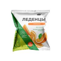 Карамель леденцы с цинком и витамином С вкус апельсина без сахара ABC Healthy Food 60г