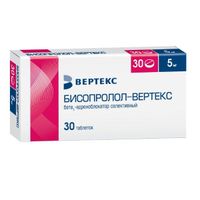 Бисопролол-Вертекс таблетки п/о плён. 5мг 30шт