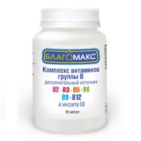 Комплекс витаминов группы B Благомакс капсулы 150мг 90шт