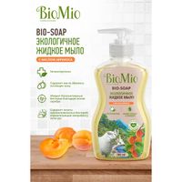 Мыло жидкое экологичное с маслом абрикоса. смягчающее флакон Biomio bio-soap 300 мл миниатюра фото №3
