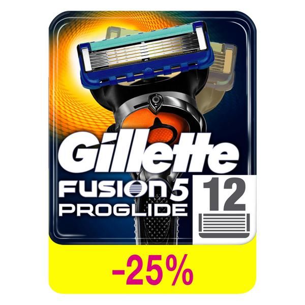 Купить Кассеты Gillette (Жиллетт) сменные для безопасных бритв Fusion ProGlide, 12 шт., Procter & Gamble Manufacturing GmbH