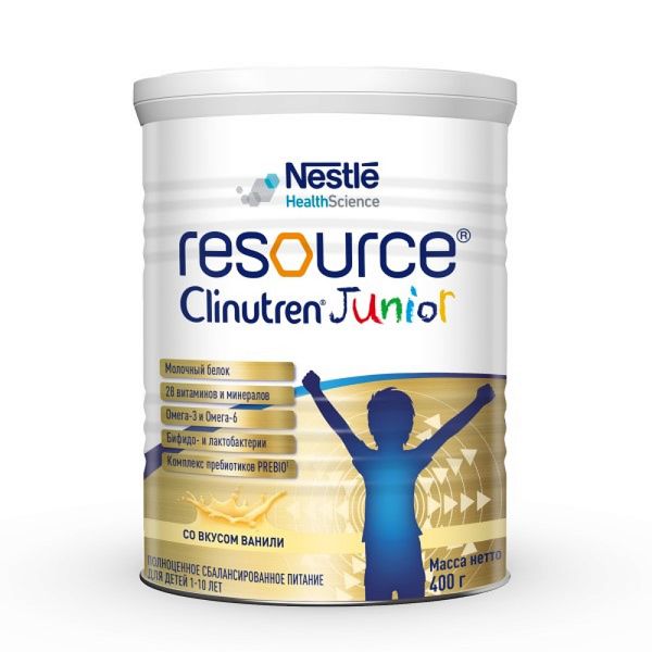 Питание Resource Clinutren Junior/Ресурс Клинутрен Юниор для детей 1-10 лет 400г