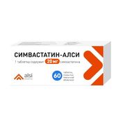 Симвастатин-Алси таблетки п/о плен. 20мг 60шт