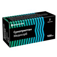 Суматриптан Медисорб таблетки п/о плен. 100мг 2шт, миниатюра фото №15