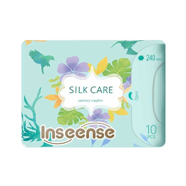 Прокладки гигиенические дневные 4 капли Silk Care Inseense 240мм 10шт Quanzhou Nature Hygiene Prod