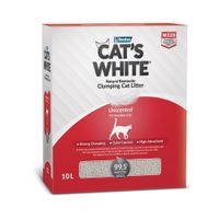 Наполнитель комкующийся натуральный без ароматизатора Box Natural Cat's White 10л