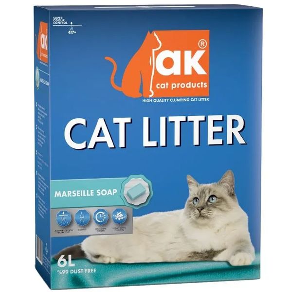 Наполнитель для кошек Marseille soap AK Cat 6л