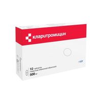Кларитромицин таблетки п/о плен. 500мг 10шт
