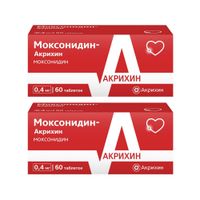 2Х Моксонидин-Акрихин таблетки п/о плен. 0,4мг 60шт