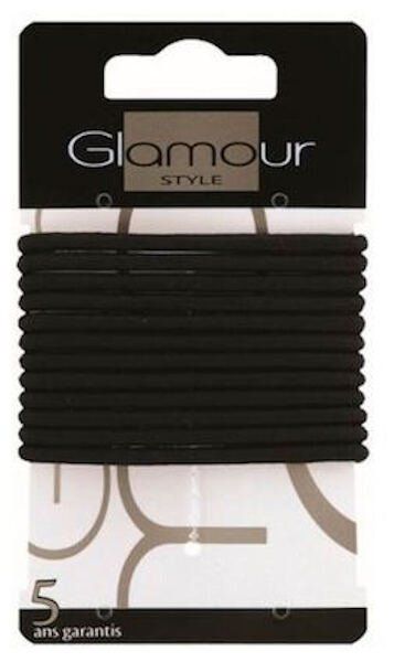 Резинка для волос 12 шт Glamour Paris Inter-Vion черный резинка inter vion для волос glamour paris 9 шт