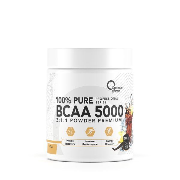 Аминокислоты БЦАА/BCAA 5000 Powder Кола-ваниль Optimum System/Оптимум систем 200г