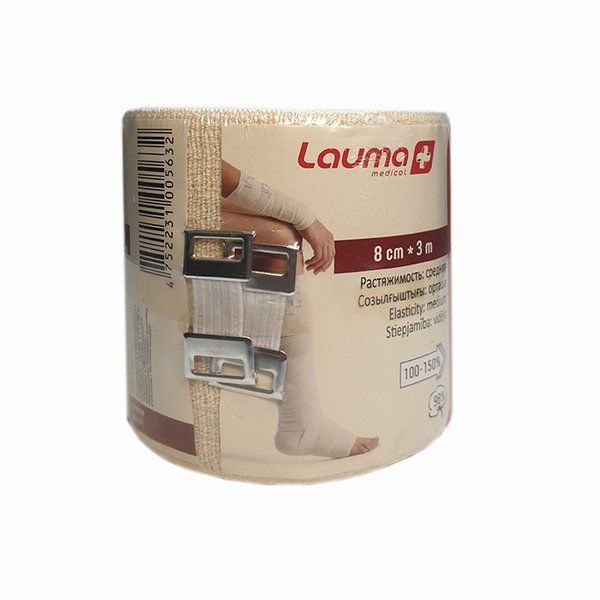 Бинт эластичный средней растяжимости модель 5 Lauma/Лаума 8смх3м фото №4