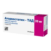 Аторвастатин-ТАД таблетки п/о плен. 20мг 30шт миниатюра фото №2