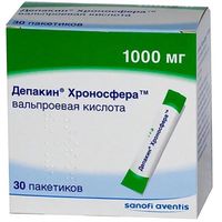 Депакин Хроносфера гранулы для внутр. прим. с пролонг высвобожд. 1000мг 30шт