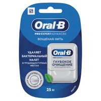 Нить зубная вощеная глубокое очищение Pro-Expert Advanced Oral-B/Орал-би 25м
