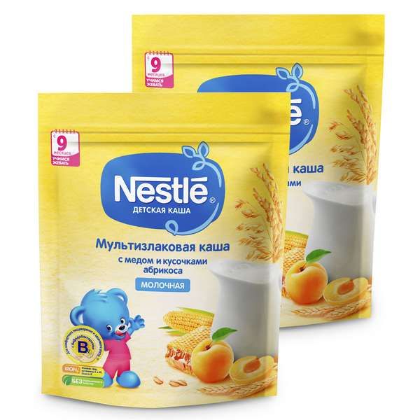 Каша сухая молочная мультизлаковая Мед Абрикос doy pack Nestle/Нестле 220г фото №9