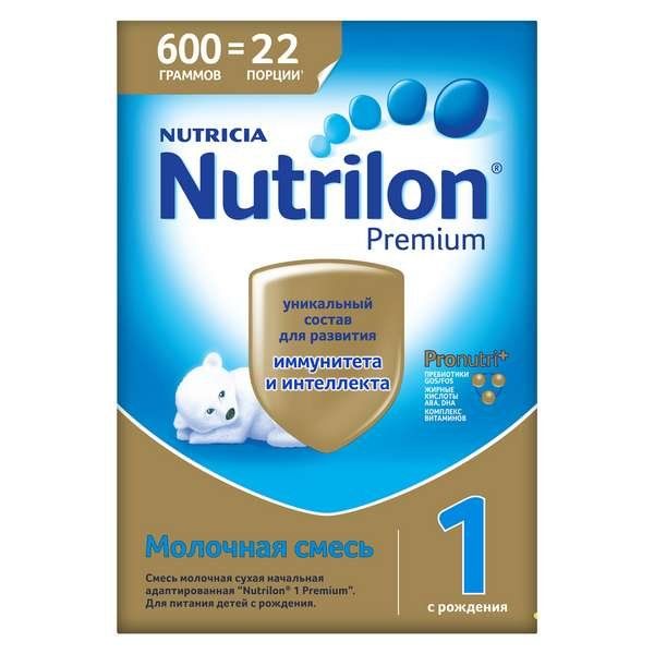 Смесь детская сухая молочная начальная адаптированная с рождения Premium 1 Nutrilon/Нутрилон 600г