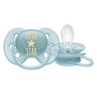Пустышка силиконовая ортодонтическая с футляром 6-18 мес. Ultra Soft Philips Avent (SCF528/01)