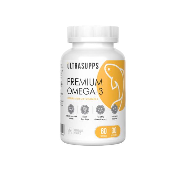 Омега-3 UltraSupps/Ультрасаппс капсулы мягкие 60шт Ultra Energy Supplements Trading L.L.C