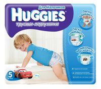 Трусики-подгузники для мальчиков Huggies/Хаггис р.5 12-17кг 15шт миниатюра фото №11