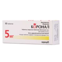 Коронал таблетки п/о плен. 5мг 60шт