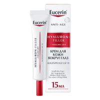 Крем для ухода за кожей вокруг глаз Hyaluron-Filler+Volume-Lift Eucerin/Эуцерин 15мл миниатюра