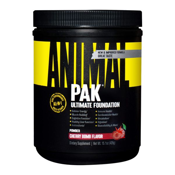Витамины и минералы комплекс вкус вишневая бомба Pak Powder Animal порошок 429г Universal Nutrition