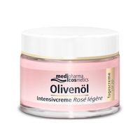 Крем для лица интенсив дневной легкий Роза LSF20 cosmetics Olivenol Medipharma/Медифарма 50мл миниатюра фото №2