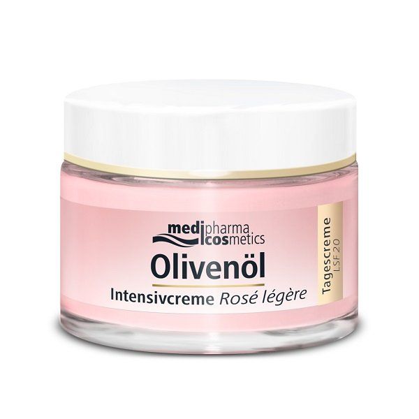 Крем для лица интенсив дневной легкий Роза LSF20 cosmetics Olivenol Medipharma/Медифарма 50мл фото №2