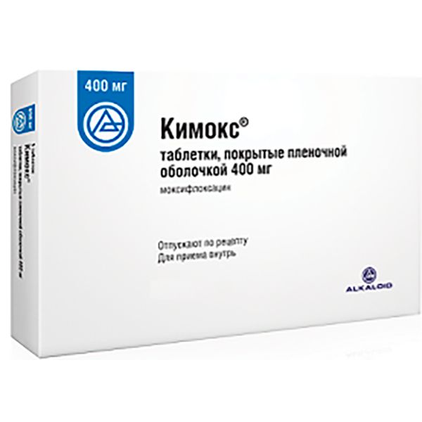 Кимокс таблетки п/о плен. 400мг 7шт моксифлоксацин таб п о 400мг 5