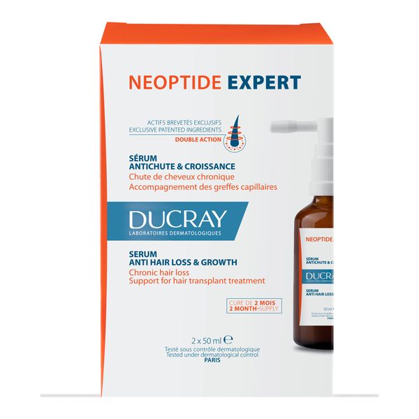Сыворотка придающая плотность волосам укрепляющая Neoptide Expert Ducray/Дюкрэ фл. 50мл 2шт сыворотка для ухода за волосами ducray укрепляющая сыворотка придающая плотность волосам neoptide expert