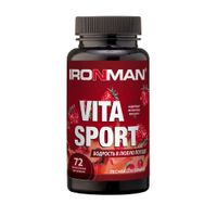Вита спорт с янтарной кислотой вкус земляники Ironman таблетки жевательные 72шт