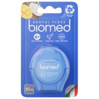 Нить зубная комплексная объемная с ароматом кокоса и манго Biomed/Биомед 50м миниатюра