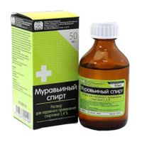 Муравьиный спирт раствор для наружного применения спиртовой 1,4% 50мл