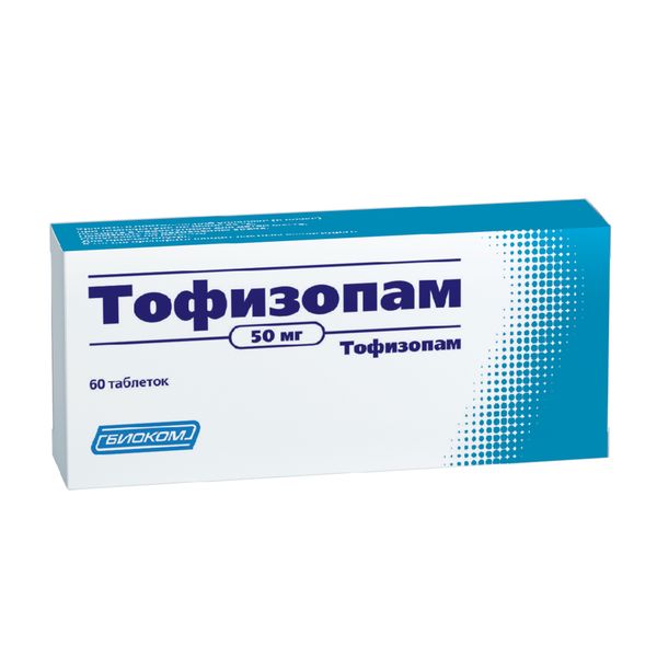 Тофизопам таблетки 50мг 60шт панкреатин 25 ед таблетки п о кш раств 60шт