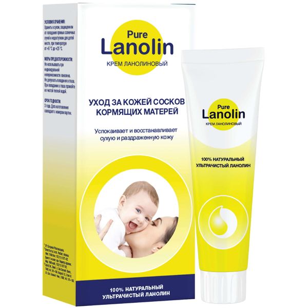 Крем для гигиенического ухода за сосками кормящих матерей ланолиновый Pure Lanolin туба 30мл фото №2