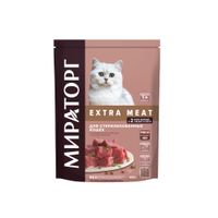 Корм сухой для стерилизованных кошек старше 1г c нежной телятиной Extra Meat Мираторг 400г