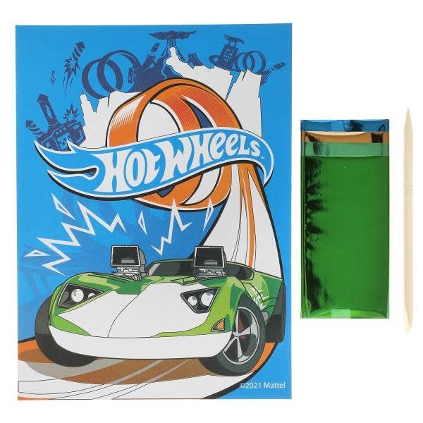 Набор для детского творчества аппликация из фольги Hot Wheels Мультиарт 17х23см 100шт