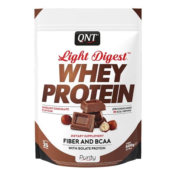 Протеин Сывороточный белок Light Digest Protein Whey (Лайт Дайджест Протеин Вей) Шоколад-лесной орех QNT 500г