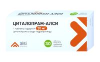 Циталопрам-Алси таблетки п/о плен. 20мг 30шт, миниатюра фото №2
