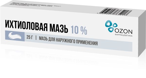 Ихтиоловая мазь для наружного применения туба 10% 25г