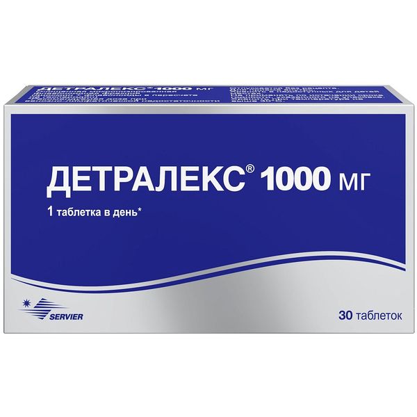 Детралекс таблетки п/о плен. 1000мг 30шт