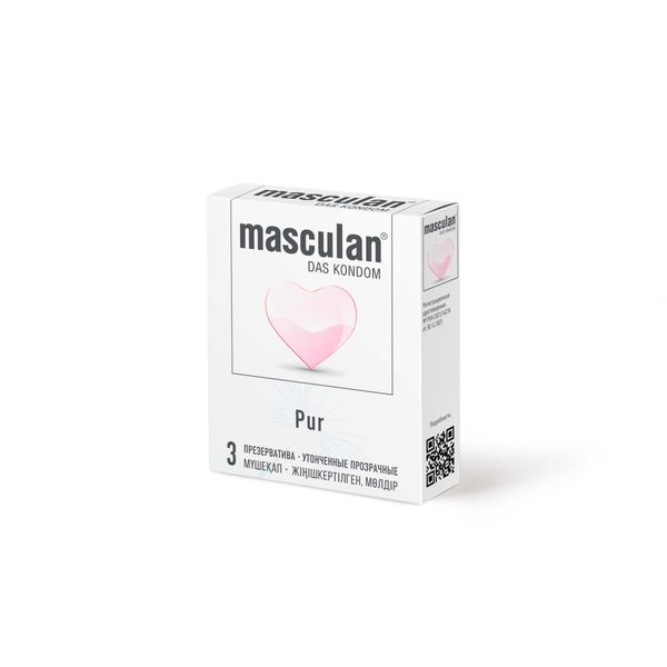 Презервативы утонченные прозрачные Pur Masculan/Маскулан 3шт презервативы анатомической формы anatomic masculan маскулан 3шт